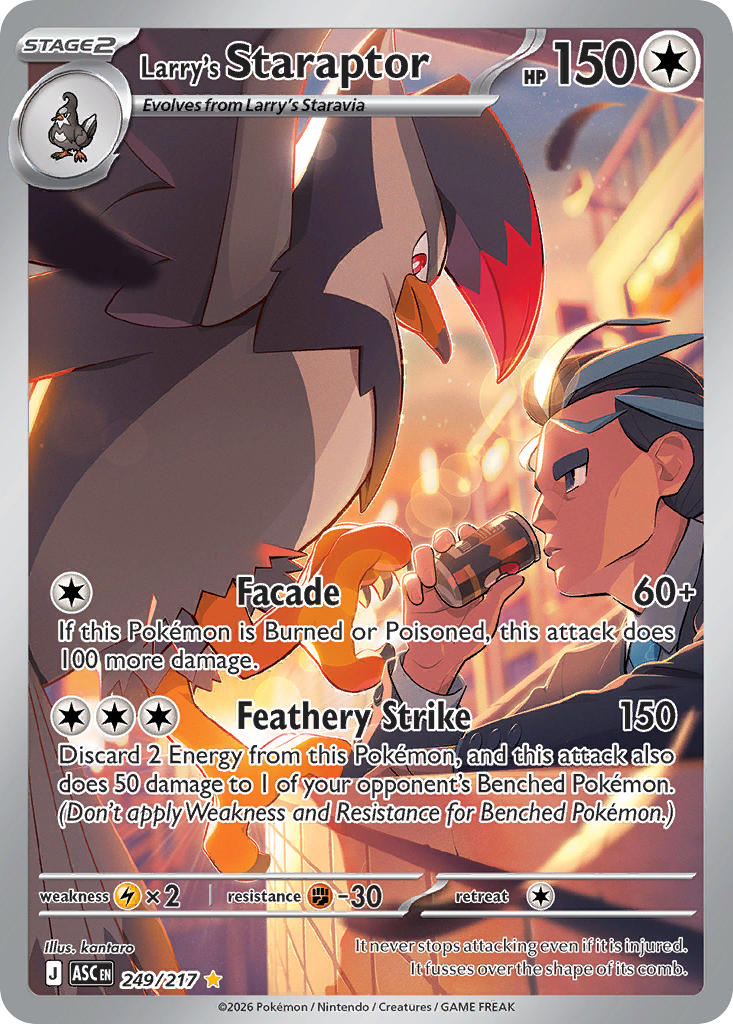 Larry's Staraptor 249/217 - POKEMON MEGA EVOLUTION: ASCENDED HEROES - Pokemon Single Card