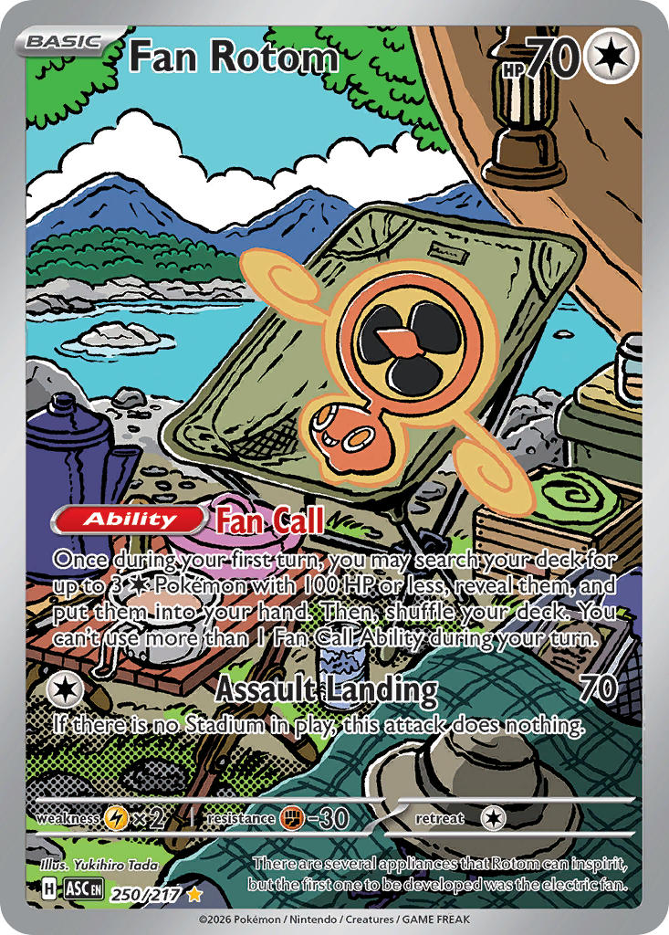 Fan Rotom 250/217 - POKEMON MEGA EVOLUTION: ASCENDED HEROES - Pokemon Single Card
