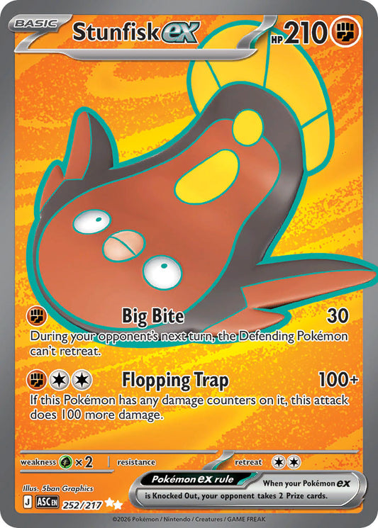 Stunfisk ex 252/217 - POKEMON MEGA EVOLUTION: ASCENDED HEROES