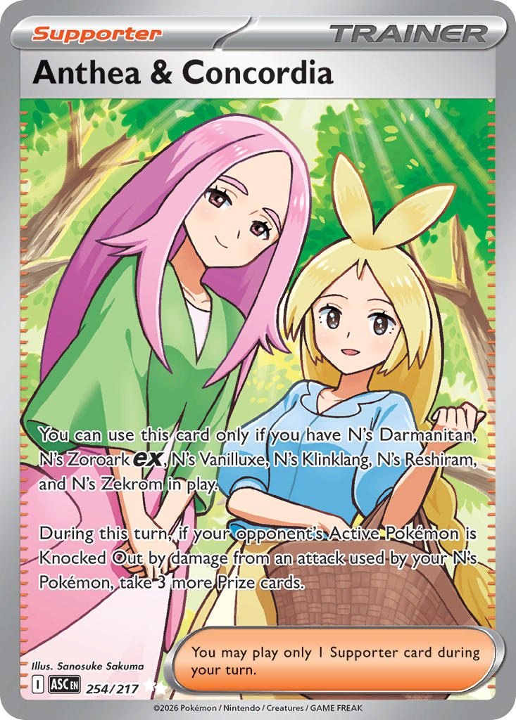 Anthea & Concordia 254/217 - POKEMON MEGA EVOLUTION: ASCENDED HEROES - Pokemon Single Card