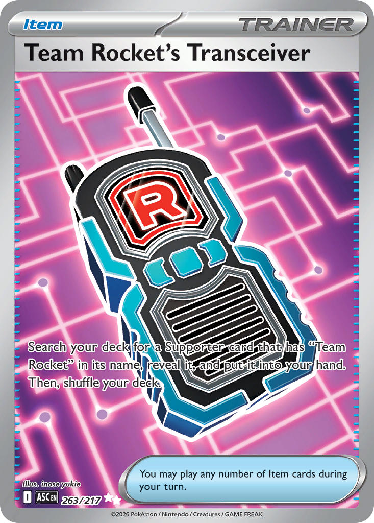 Team Rocket's Transceiver 263/217 - POKEMON MEGA EVOLUTION: ASCENDED HEROES - Pokemon Single Card