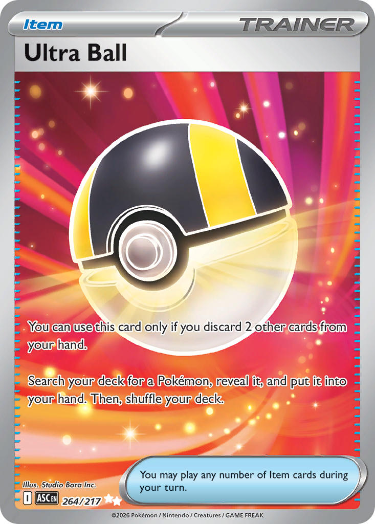 Ultra Ball 264/217 - POKEMON MEGA EVOLUTION: ASCENDED HEROES - Pokemon Single Card