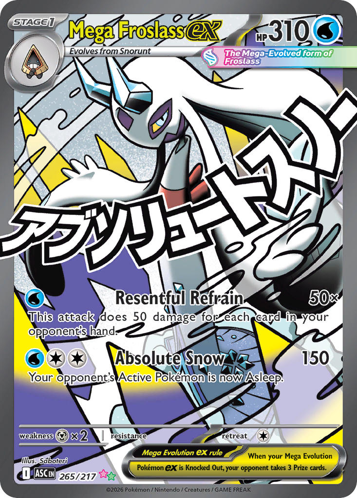 Mega Froslass ex 265/217 - POKEMON MEGA EVOLUTION: ASCENDED HEROES