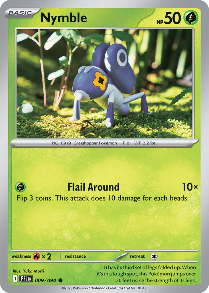 Nymble 009/094 - POKEMON MEGA EVOLUTION: PHANTASMAL FLAMES - Pokemon Single Card