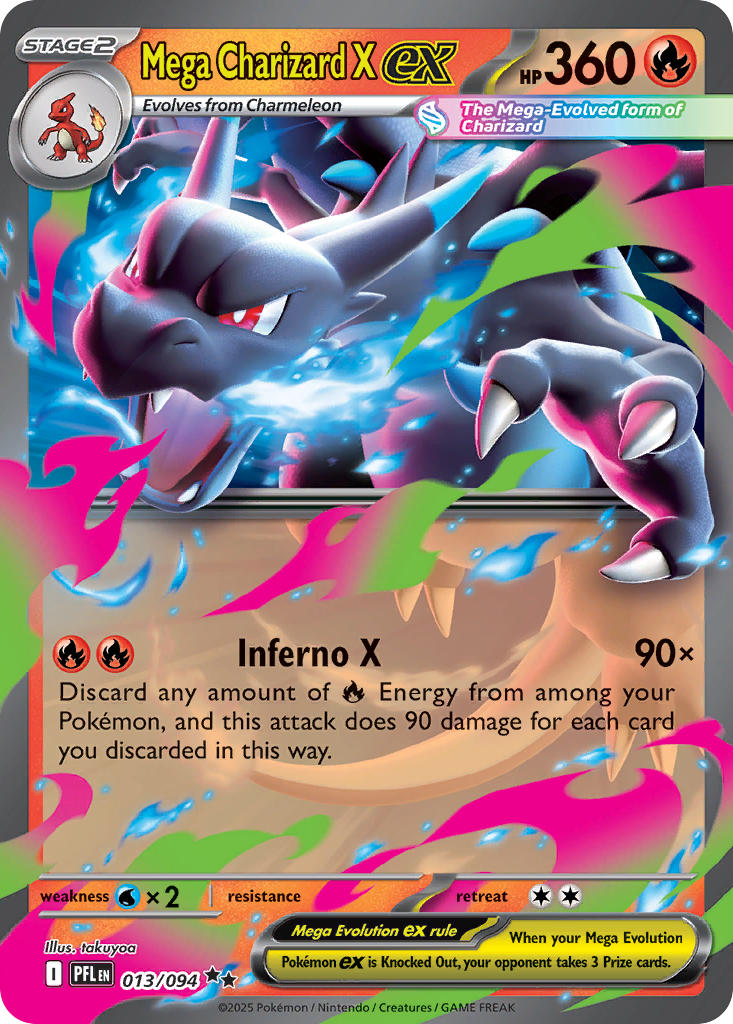 Mega Charizard X ex 013/094 - POKEMON MEGA EVOLUTION: PHANTASMAL FLAMES