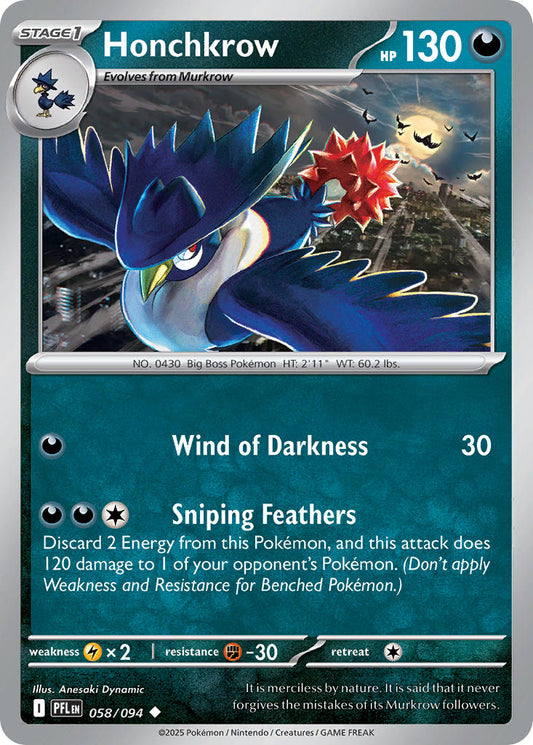 Honchkrow 058/094 - POKEMON MEGA EVOLUTION: PHANTASMAL FLAMES