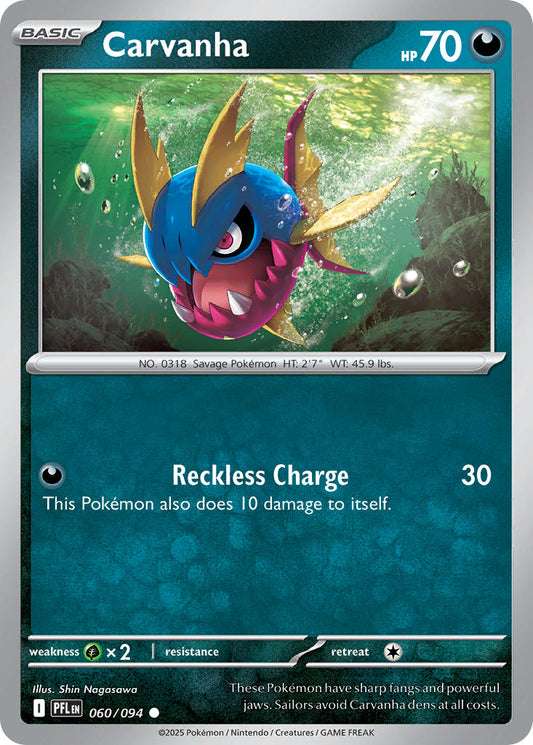 Carvanha 060/094 - POKEMON MEGA EVOLUTION: PHANTASMAL FLAMES