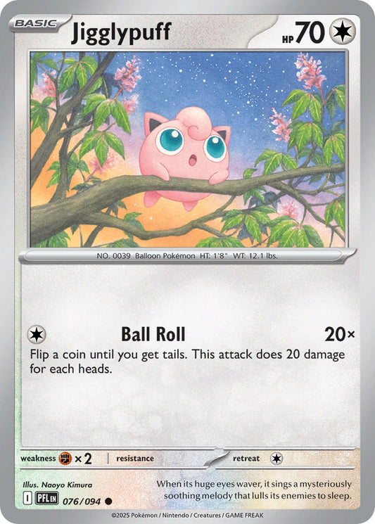 Jigglypuff 076/094 - POKEMON MEGA EVOLUTION: PHANTASMAL FLAMES - Pokemon Single Card