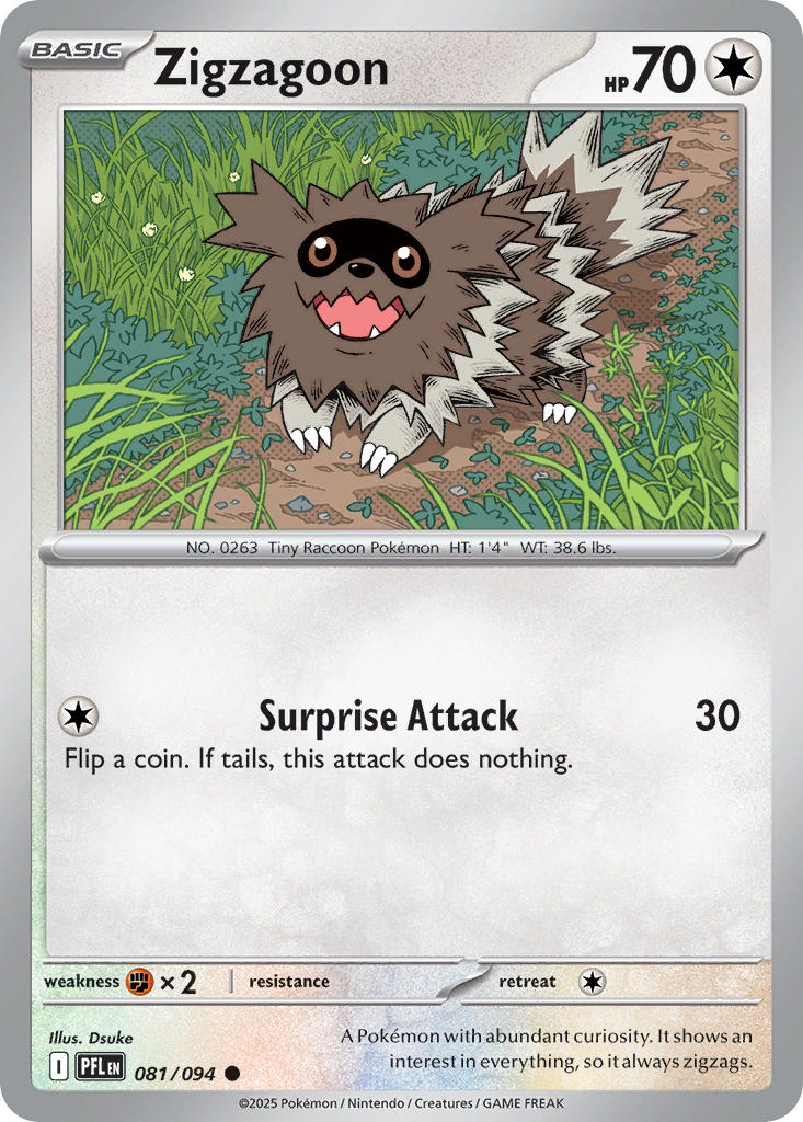 Zigzagoon 081/094 - POKEMON MEGA EVOLUTION: PHANTASMAL FLAMES