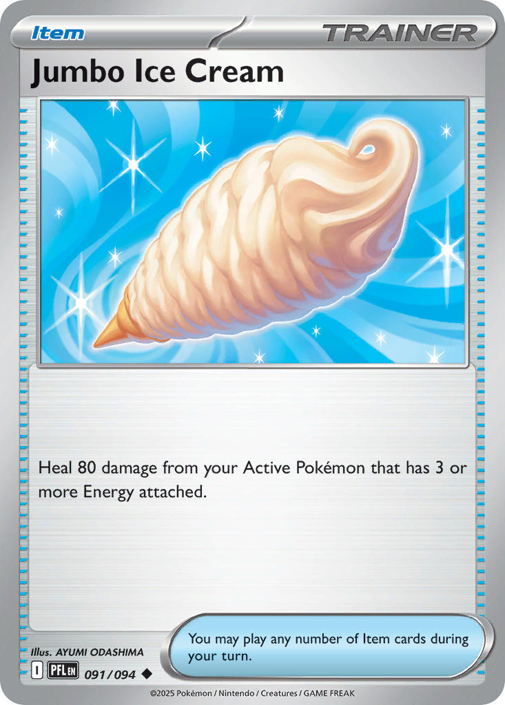 Jumbo Ice Cream 091/094 - POKEMON MEGA EVOLUTION: PHANTASMAL FLAMES - Pokemon Single Card