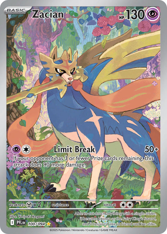 Zacian 100/094 - POKEMON MEGA EVOLUTION: PHANTASMAL FLAMES - Pokemon Single Card