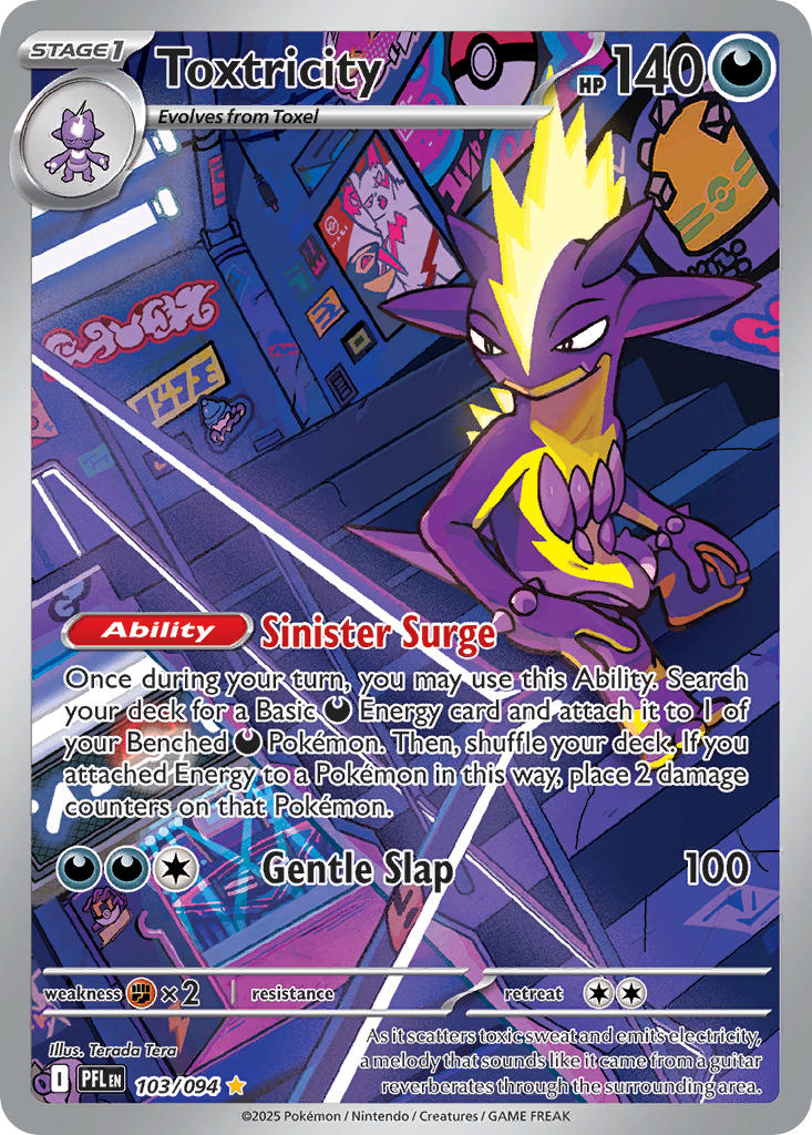 Toxtricity 103/094 - POKEMON MEGA EVOLUTION: PHANTASMAL FLAMES - Pokemon Single Card