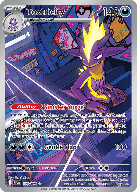 Toxtricity 103/094 - POKEMON MEGA EVOLUTION: PHANTASMAL FLAMES - Pokemon Single Card