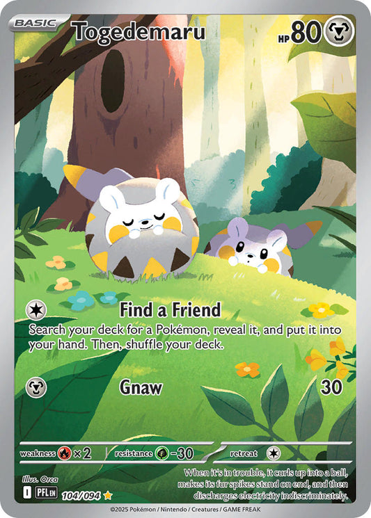 Togedemaru 104/094 - POKEMON MEGA EVOLUTION: PHANTASMAL FLAMES - Pokemon Single Card