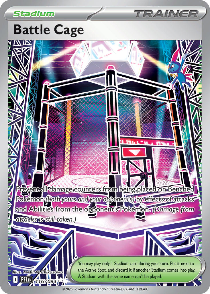 Battle Cage 116/094 - POKEMON MEGA EVOLUTION: PHANTASMAL FLAMES - Pokemon Single Card
