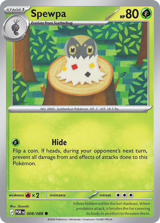 Spewpa 008/088 - POKEMON MEGA EVOLUTION: PERFECT ORDER - Pokemon Single Card