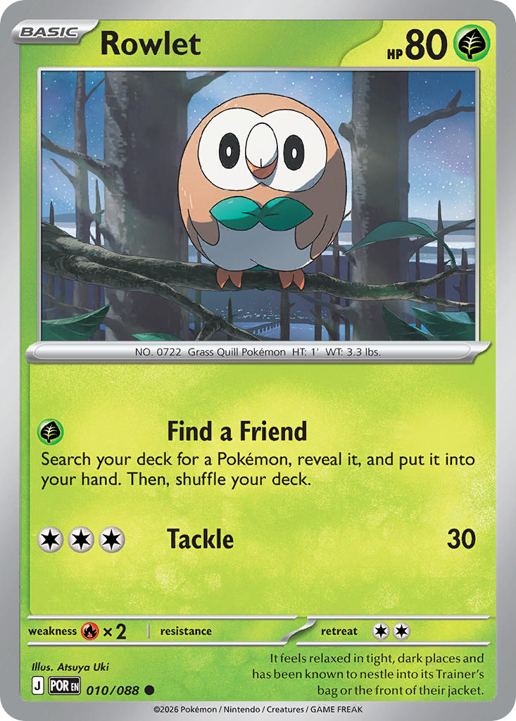 Rowlet 010/088 - POKEMON MEGA EVOLUTION: PERFECT ORDER