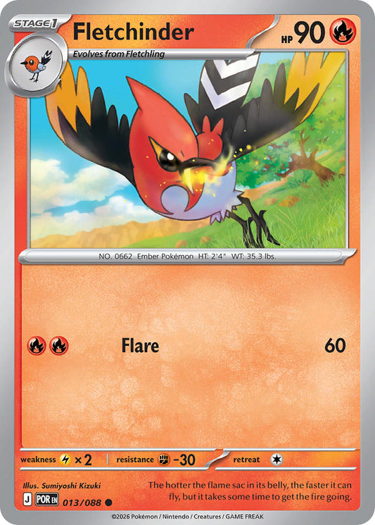 Fletchinder 013/088 - POKEMON MEGA EVOLUTION: PERFECT ORDER - Pokemon Single Card