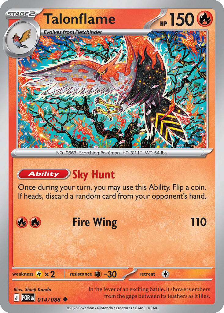 Talonflame 014/088 - POKEMON MEGA EVOLUTION: PERFECT ORDER - Pokemon Single Card