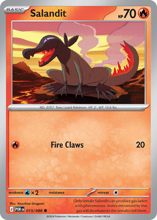 Salandit 015/088 - POKEMON MEGA EVOLUTION: PERFECT ORDER - Pokemon Single Card