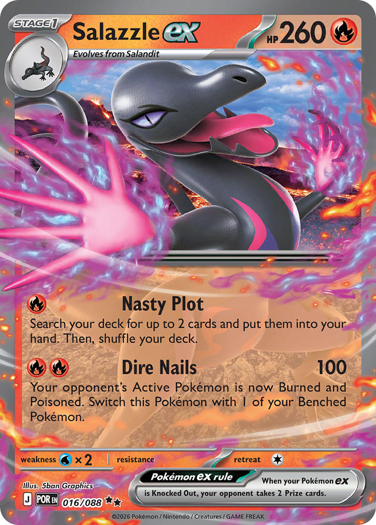 Salazzle ex 016/088 - POKEMON MEGA EVOLUTION: PERFECT ORDER - Pokemon Single Card