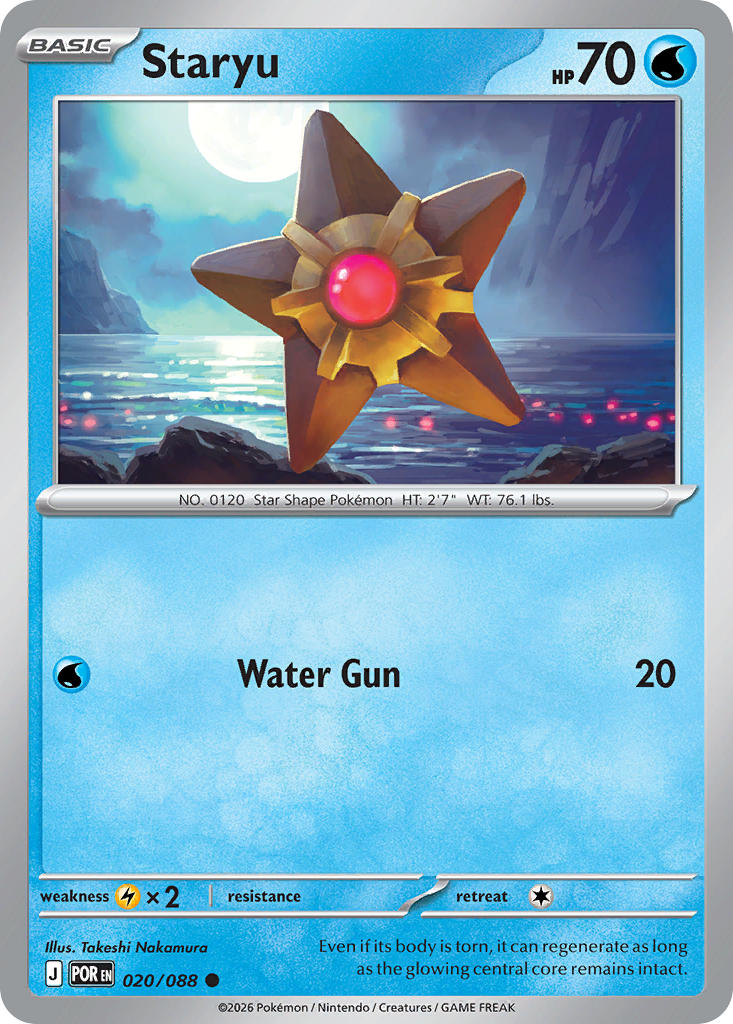 Staryu 020/088 - POKEMON MEGA EVOLUTION: PERFECT ORDER - Pokemon Single Card