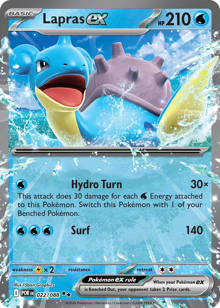Lapras ex 022/088 - POKEMON MEGA EVOLUTION: PERFECT ORDER - Pokemon Single Card