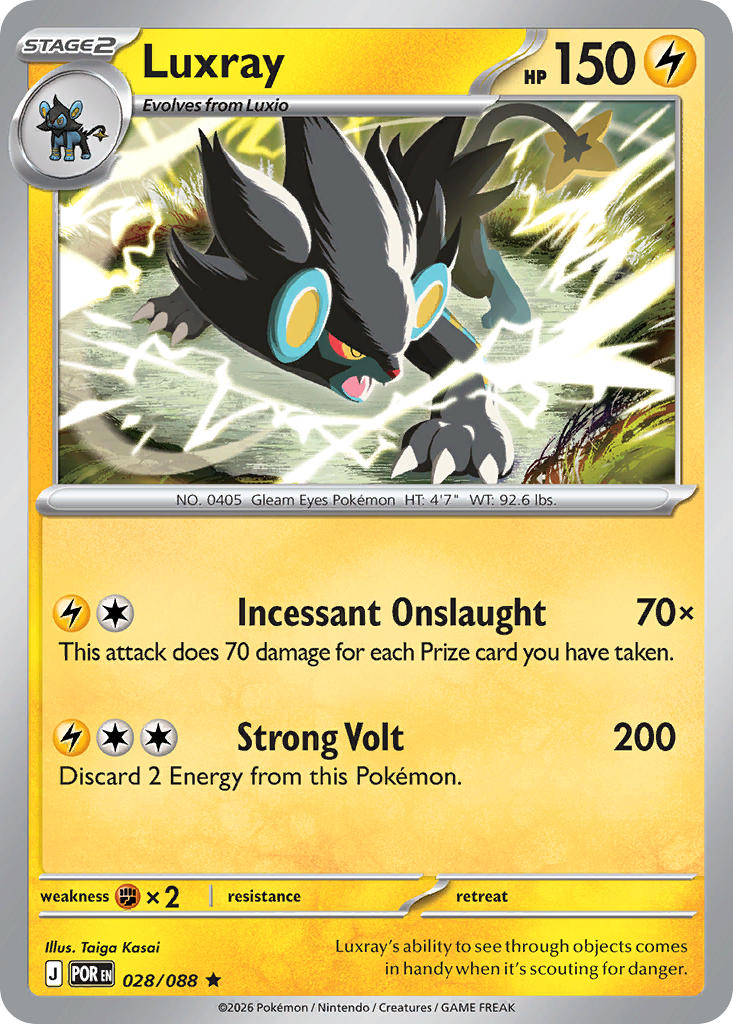 Luxray 028/088 - POKEMON MEGA EVOLUTION: PERFECT ORDER - Pokemon Single Card