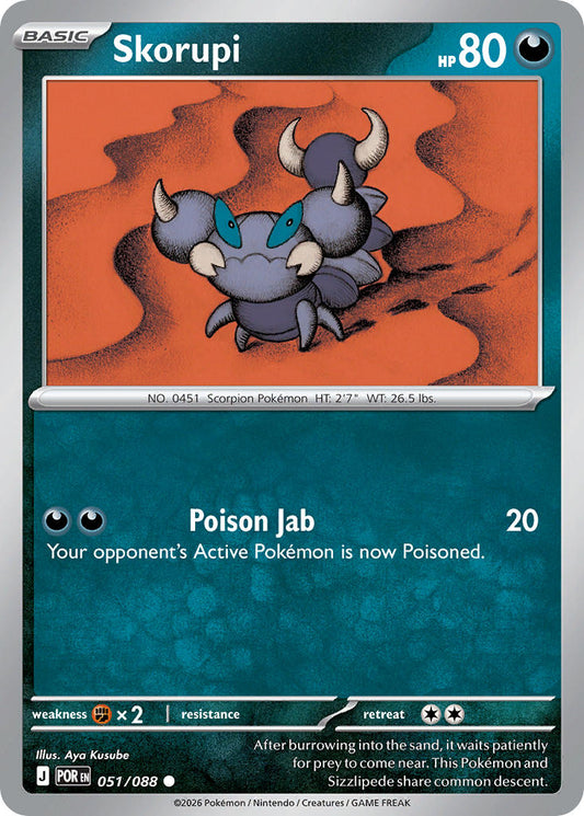 Skorupi 051/088 - POKEMON MEGA EVOLUTION: PERFECT ORDER - Pokemon Single Card