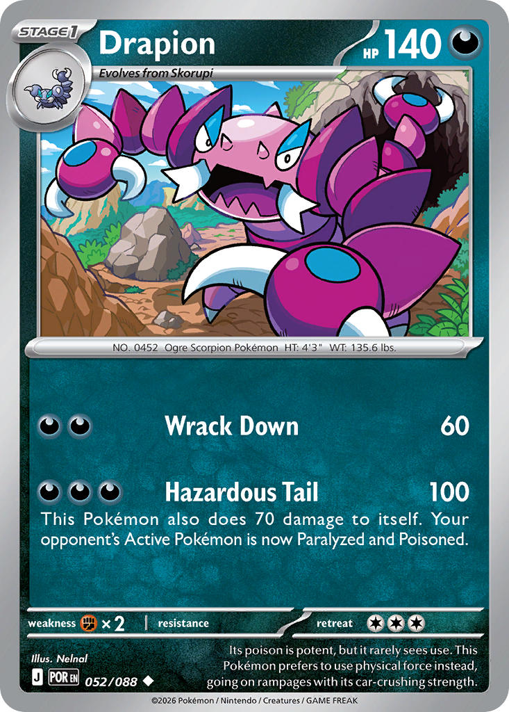 Drapion 052/088 - POKEMON MEGA EVOLUTION: PERFECT ORDER - Pokemon Single Card
