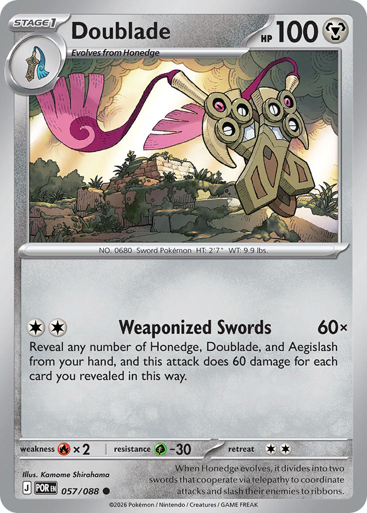 Doublade 057/088 - POKEMON MEGA EVOLUTION: PERFECT ORDER - Pokemon Single Card
