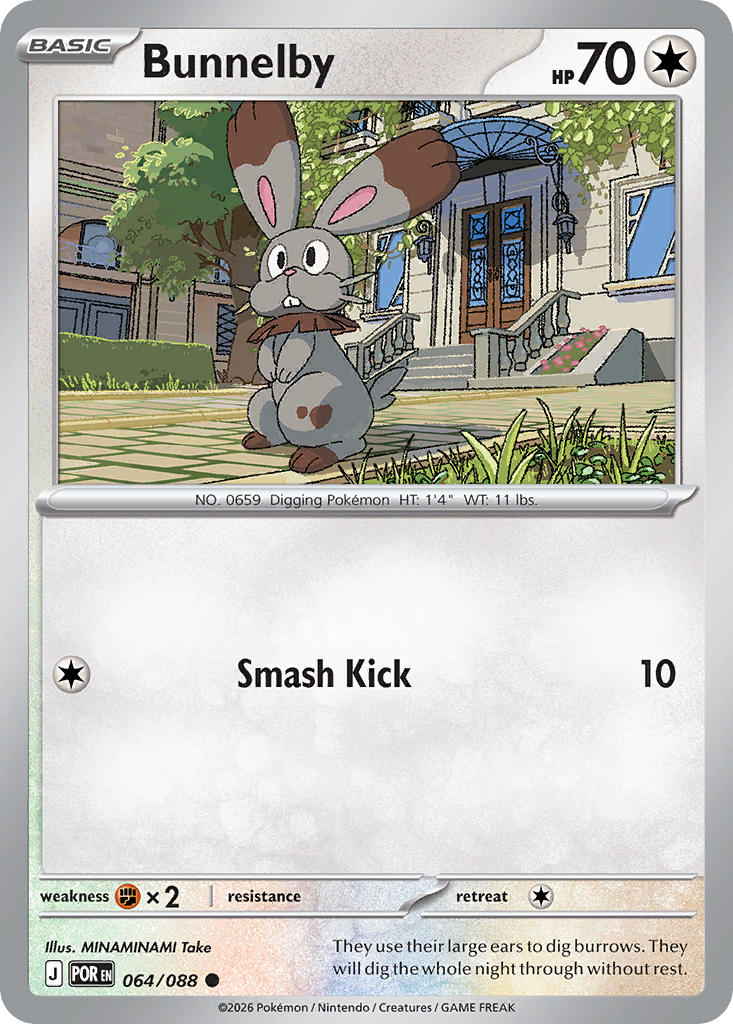 Bunnelby 064/088 - POKEMON MEGA EVOLUTION: PERFECT ORDER - Pokemon Single Card