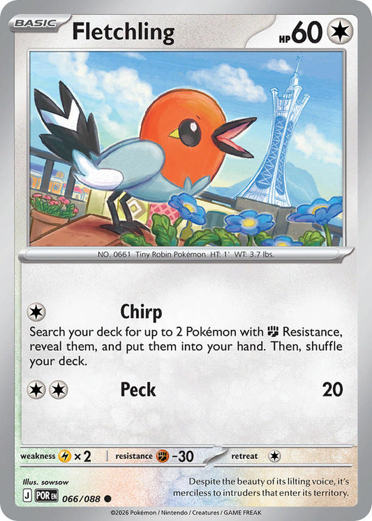 Fletchling 066/088 - POKEMON MEGA EVOLUTION: PERFECT ORDER - Pokemon Single Card