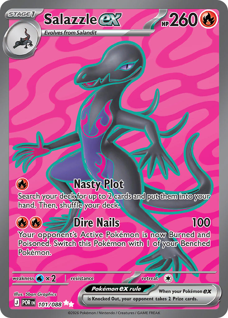 Salazzle ex 101/088 - POKEMON MEGA EVOLUTION: PERFECT ORDER - Pokemon Single Card