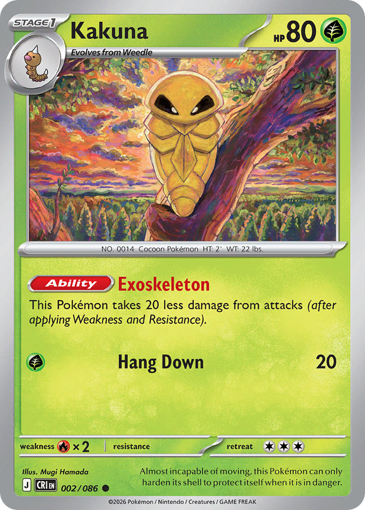 Kakuna 002/086 - POKEMON MEGA EVOLUTION: CHAOS RISING