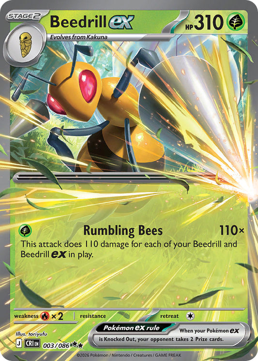 Beedrill ex 003/086 - POKEMON MEGA EVOLUTION: CHAOS RISING
