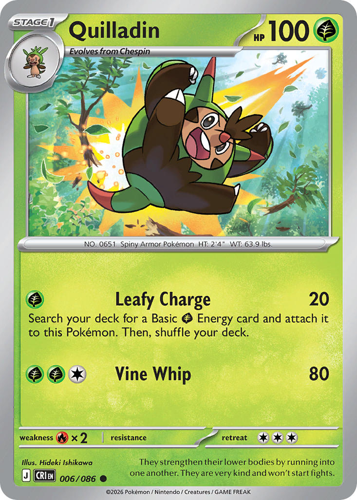 Quilladin 006/086 - POKEMON MEGA EVOLUTION: CHAOS RISING