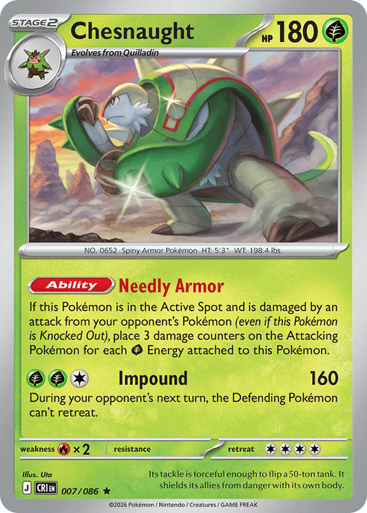 Chesnaught 007/086 - POKEMON MEGA EVOLUTION: CHAOS RISING