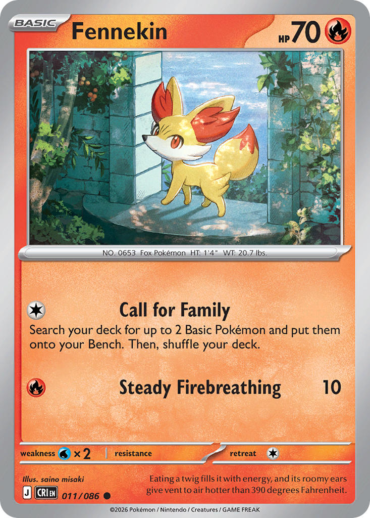 Fennekin 011/086 - POKEMON MEGA EVOLUTION: CHAOS RISING