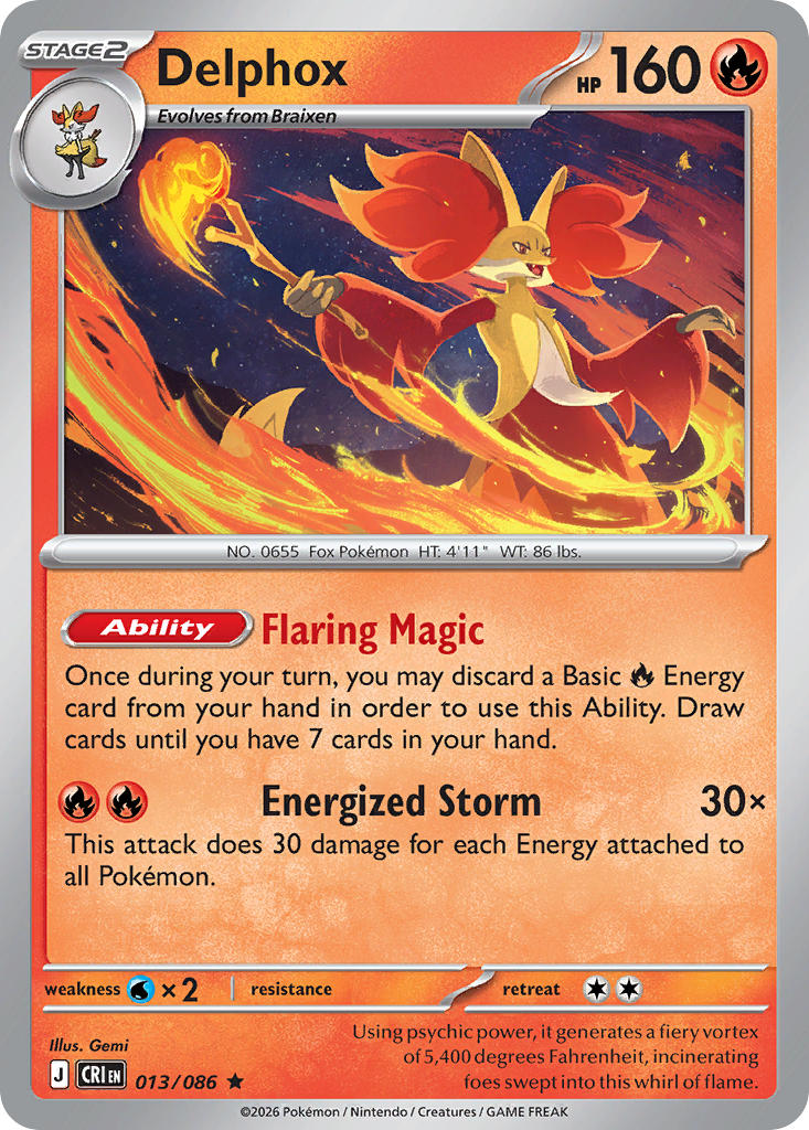Delphox 013/086 - POKEMON MEGA EVOLUTION: CHAOS RISING