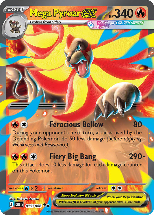 Mega Pyroar ex 015/086 - POKEMON MEGA EVOLUTION: CHAOS RISING