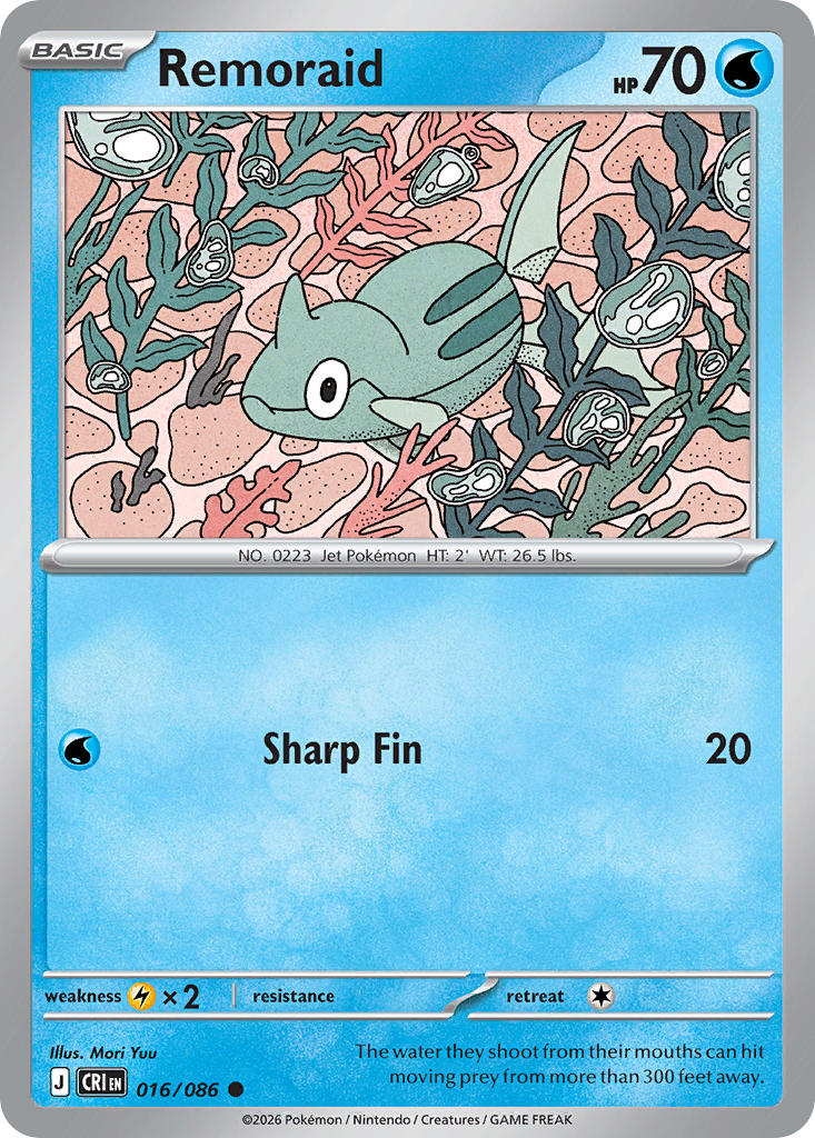 Remoraid 016/086 - POKEMON MEGA EVOLUTION: CHAOS RISING