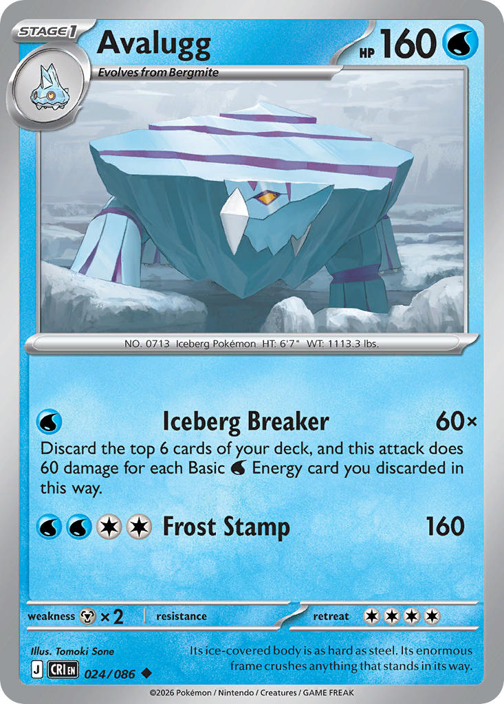 Avalugg 024/086 - POKEMON MEGA EVOLUTION: CHAOS RISING