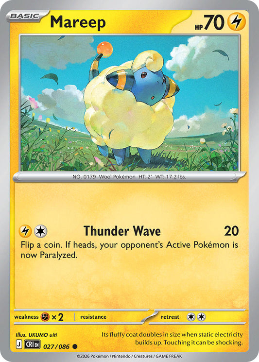Mareep 027/086 - POKEMON MEGA EVOLUTION: CHAOS RISING