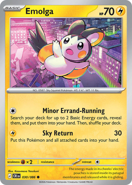 Emolga 030/086 - POKEMON MEGA EVOLUTION: CHAOS RISING