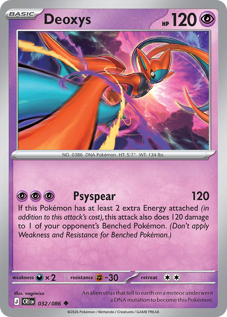Deoxys 032/086 - POKEMON MEGA EVOLUTION: CHAOS RISING