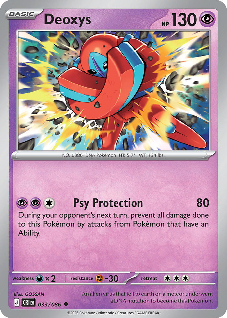 Deoxys 033/086 - POKEMON MEGA EVOLUTION: CHAOS RISING