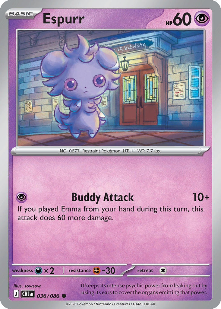 Espurr 036/086 - POKEMON MEGA EVOLUTION: CHAOS RISING
