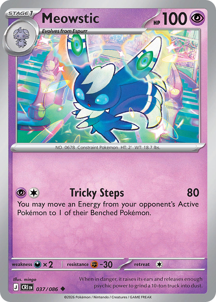 Meowstic 037/086 - POKEMON MEGA EVOLUTION: CHAOS RISING