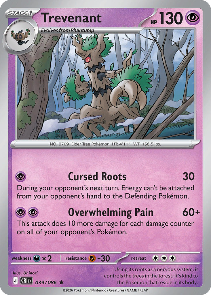 Trevenant 039/086 - POKEMON MEGA EVOLUTION: CHAOS RISING